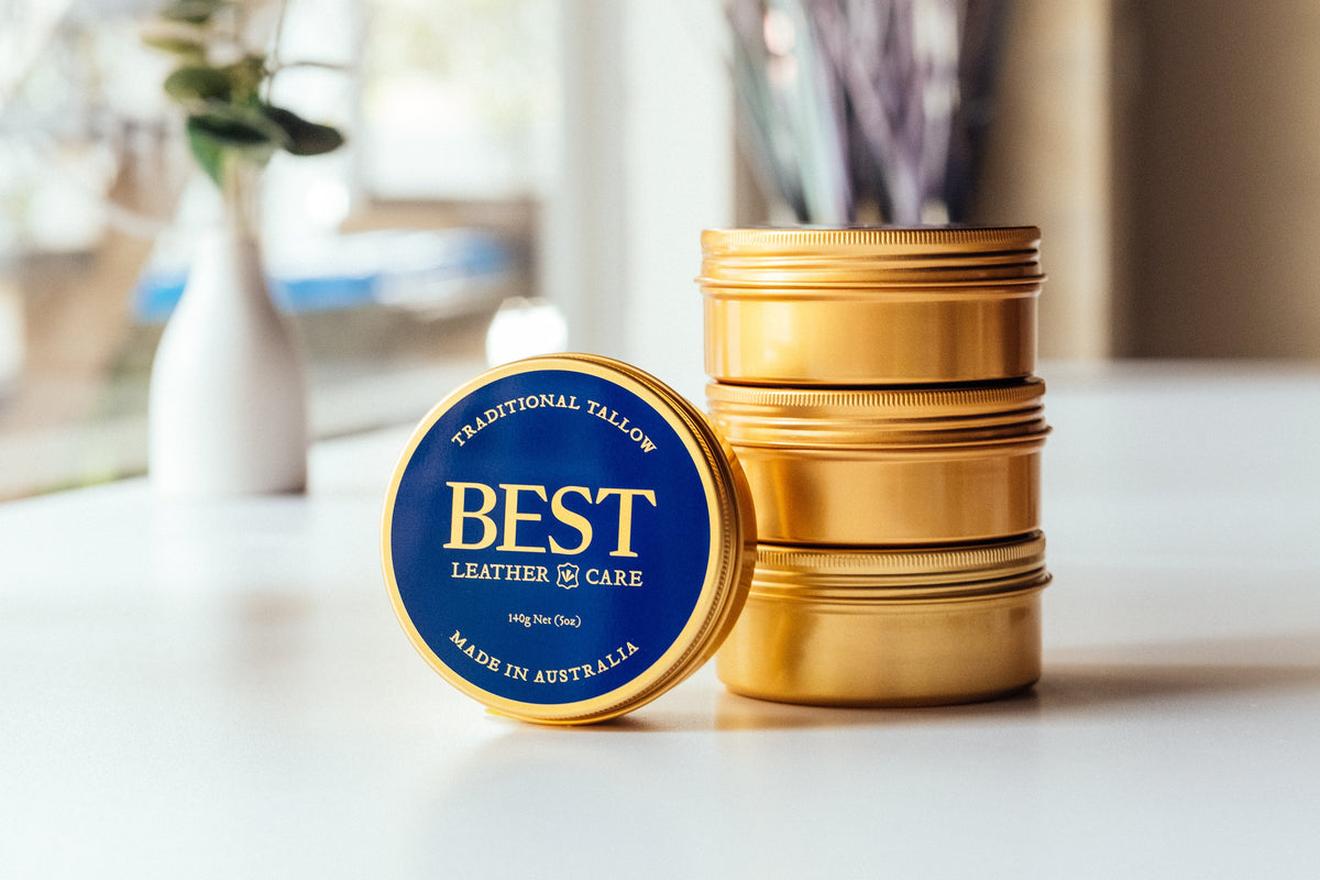 Four tins of BEST Leather Care (4 Pack)