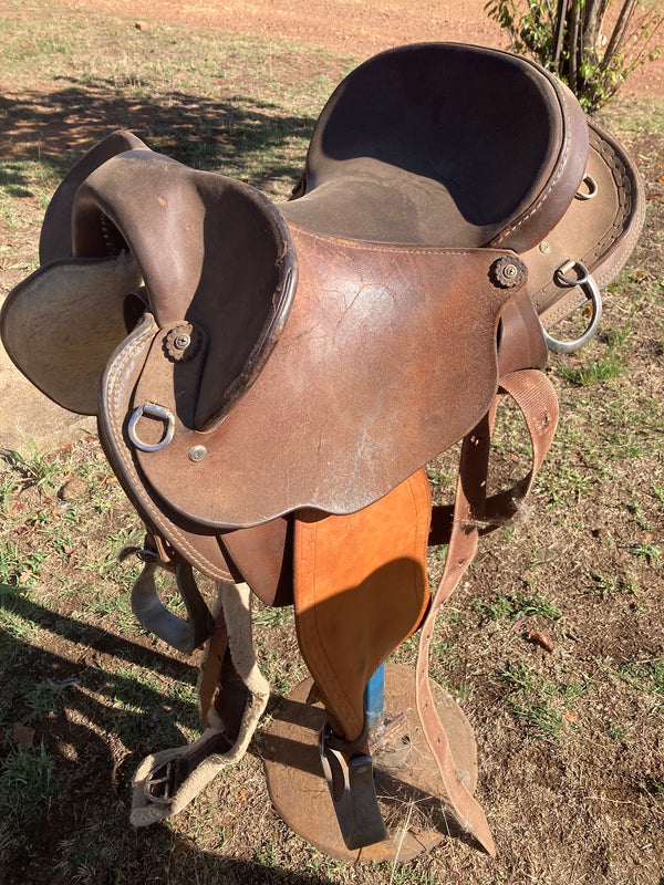 P. Ross's saddle before BEST Leather Care