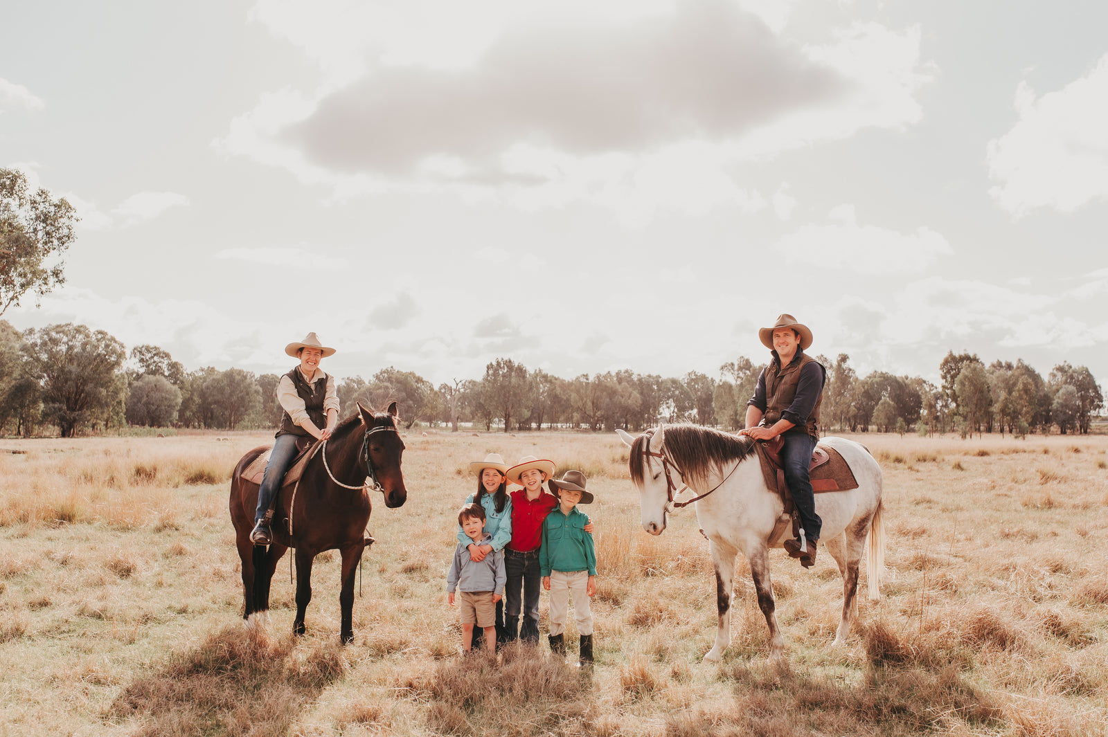 Fonz and Nat Corbett with their family, BEST Leather Care, Holbrook NSW